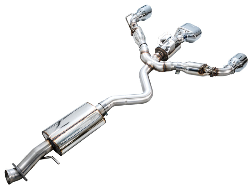 AWE 23-24 Toyota GR Corolla Touring Edition Catback Exhaust - Chrome Silver Tips (3015-52472)