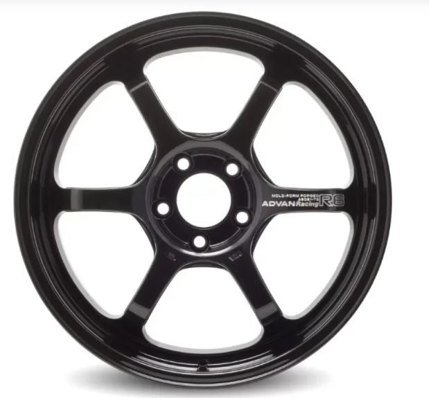 Advan R6 18x9.5" +29 5-114.3 Racing Titanium Black Wheel | YA68J29ETB